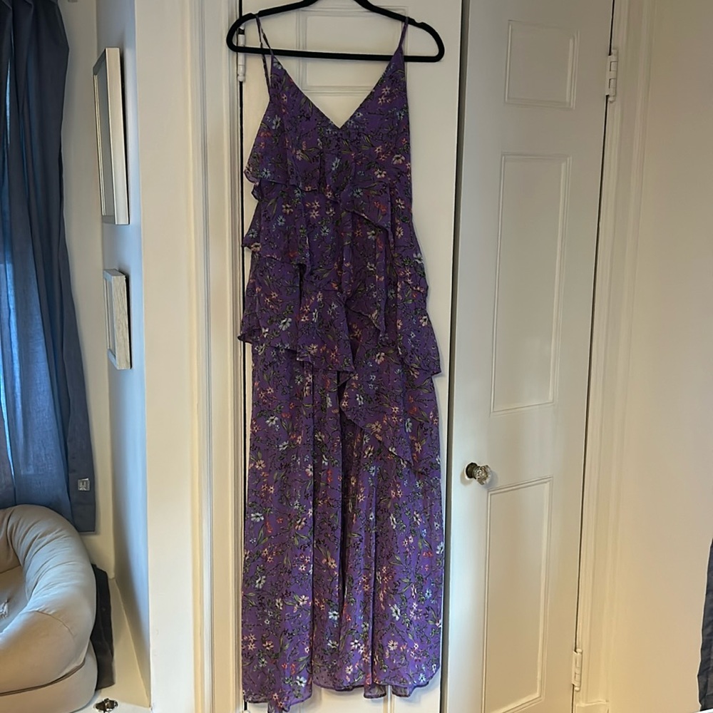 Astr Purple Floral Maxi Dress